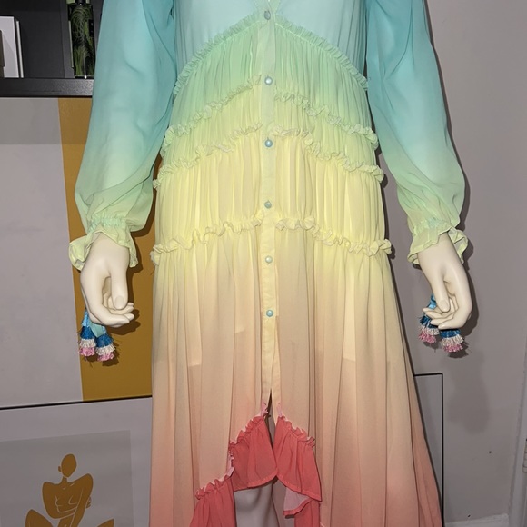 Rainbow High-Low Maxi Dress - Picture 5 of 5